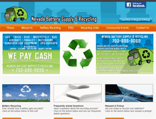 Tablet Screenshot of nevadabatteryrecycling.com